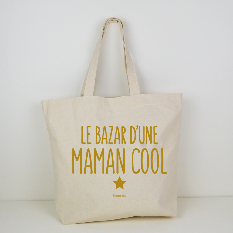 Sac Cabas Le Petit Bazar De Maman - Sac En Toile Cadeau Idéal Pour Anniversaire, Noël Ou Fête Des Mères